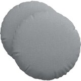  Jastučići za sjedenje 2 pcs Svijetlo siva Ø50 x 19 cm tkanina | shoptok.hr