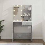  Toaletni stolić s LED svjetlima boja betona 74,5 x 40 x 141 cm | shoptok.hr