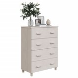  Komoda HAMAR bijela 79 x 40 x 103,5 cm od masivne borovine | shoptok.hr