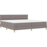  LED Box Spring Krevet Sivo-smeđa 200 x 200 cm tkanina | Eponuda.ba