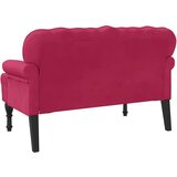  Klupa s naslonom boja vina 119,5 x 64,5 x 75 cm baršunasta | Eponuda.com