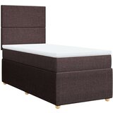  Krevet s oprugama i madracem tamnosmeđi 90 x 200 cm od tkanine | shoptok.hr