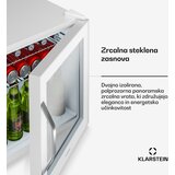 Klarstein Hladnjak za pića Beersafe sa staklenim zrcalnim vratima | 44 x 48 cm | 47 litara | 85 W | Bijela | shoptok.hr