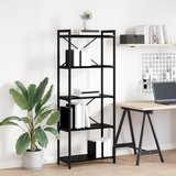 vidaXL Police za knjige Crni hrast 60 x 30 x 153 cm Konstruirano drvo | shoptok.hr