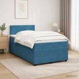  Boxspring krevet s madracem Plava 120 x 200 cm Baršun | shoptok.hr