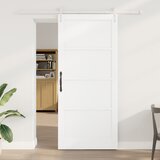 vidaXL drsna vrata s setom za montažo bela 93x211 cm masivna lesena vrata iz bora, notranja vrata 'ORKDAL'bela 93x211x4 cm masivna lesena vrata iz bora | Shoptok.si