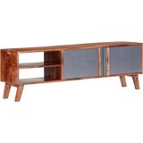 TV ormarić sivi 140 x 30 x 45 cm od masivnog drva | shoptok.hr