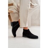 S. BARSKI Womens Flat Heeled Cutout Boots Black S.Barski | shoptok.hr