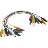 Voltcraft Merilni kabli-komplet [krokodil sponka - krokodil sponka] 0.28 m črne barve\, rdeče barve\, rumene barve\, zelene barve\, bele barve KS-280/0.1, (20422343) Cene