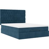  Ottoman krevet s madracima tamnoplavi 140x200 cm baršun | Shoptok.si