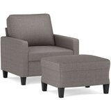 Fotelj s stolčkom za noge taupe 60 cm blago, (20909899) | Shoptok.si