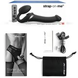 Strap-On-Me S - vibrator sa zračnim valovima koji se pričvršćuje - mali (crni) | shoptok.hr