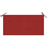  Klupa s crvenim jastukom 112 cm od masivne tikovine | shoptok.hr