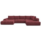 Bobochic Paris Bordo rdeča raztegljiva/s prostorom za shranjevanje kotna sedežna garnitura iz šenilje (desni kot/v obliki črke "U") Everest – | Shoptok.si