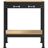  Radne klupe s ladicama Crna 81 x 41 x 145 cm Konstruirano drvo Slike
