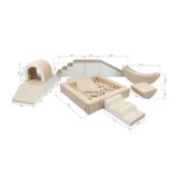  Set mekih igara XXL, 12-dijelni set mekih igara, igraonica za djecu, bež | shoptok.hr