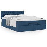 vidaXL Otomanski okvir kreveta s madracem plavi 140x200cm od tkanine Cijene