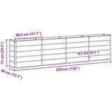  Cvetlično korito Slonokoščena 320 x 40 x 75 cm Jeklo, (5000207645) | Shoptok.si