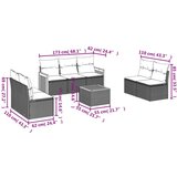 vidaXL 8-dijelni set vrtnih sofa od poliratana s jastucima crni | shoptok.hr