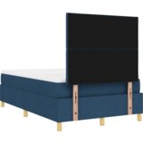 Box LED Box Spring Postelja z vzmetnico Modra 120 x 200 cm blago, (5000127039) Slike