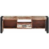  TV ormarić 120 x 30 x 40 cm od masivnog obnovljenog drva Šarena | shoptok.hr