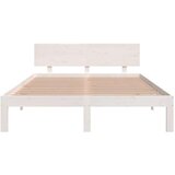  Posteljni okvir bel iz trdne borovine 140x200 cm, (20601719) | Shoptok.si
