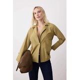 TRENDYOLMILLA Ženska košulja Twoaw26Go00061, Khaki-Khaki Cene
