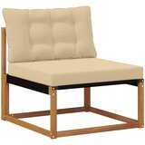  Set vanjskih sofa 7 kom. Prirodna i bež Čvrsto drvo akacije | shoptok.hr