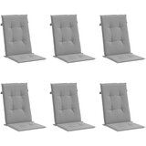  Jastuci za vrtne stolice 6 kom sivi 120 x 50 x 3 cm od tkanine | shoptok.hr