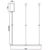  Ondaluce - LED prigušiva luster na sajli SOEL LED/28W/230V prečnik 60 cm zlatna | Eponuda.com