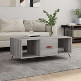 vidaXL Klubska mizica siva sonoma 102x50x40 cm inženirski les Cene