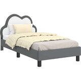  Okvir za krevet s uzglavljem Svijetlo siva 80 x 160 cm PU | shoptok.hr