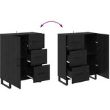 vidaXL Visok predalnik s predalom 2 pcs Črna Orehovina Konstruiran les | Shoptok.si