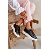 Boto Low Women's Sneakers On Platform Made Of Eco Leather Black Nevelena | shoptok.hr