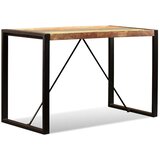  Blagovaonski stol od masivnog obnovljenog drva 120 cm - Crna 120 x 60 x 76 cm 1 masivno obnovljeno drvo | shoptok.hr