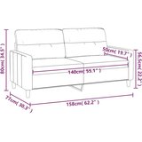  Dvosjed od tkanine svjetlosivi 140 cm | shoptok.hr