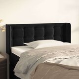  Uzglavlje s ušima crno 83x16x78/88 cm baršunasto Cijene