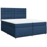  Krevet s oprugama i madracem plavi 200 x 200 cm od tkanine | shoptok.hr