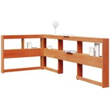 vidaXL Knjižnica vzglavje L-oblike voščeno rjava 75 cm trdna borovina, (21790839) | Shoptok.si