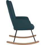 Stolica za ljuljanje plava baršunasta | shoptok.hr