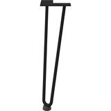  Noge s ukosnicama za stolić za kavu 4 kom. Crne 42 cm Puni čelik | shoptok.hr
