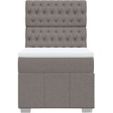 vidaXL Box spring postelja z vzmetnico taupe 100x200 cm blago, (21304783) | Shoptok.si