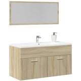  2-dijelni set kupaonskog namještaja boja hrasta sonome drveni | shoptok.hr