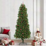 vidaXL Božično drevo med 300 LED z stojalom Zelena 240 cm PE | Shoptok.si