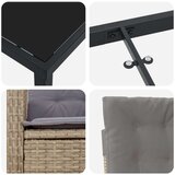 vidaXL Set vrtnih stolova s jastučićima bež poli ratana | shoptok.hr
