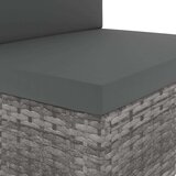  Sekcijski kavč dvosed poli ratan siv, (20598199) | Shoptok.si
