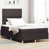  LED Box Spring Krevet Tamno smeđa 120 x 190 cm tkanina | shoptok.hr