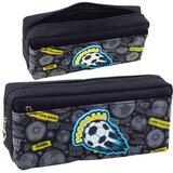Pencil Case School Organizer with Football Two Pockets Black | shoptok.hr