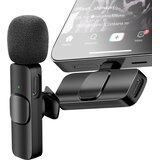 Avizar Komplet 2 brezžičnih mikrofonskih ovratnikov USB-C Lightning z zmanjšanjem hrupa, doseg 20m, Črna, (5000232173) | Shoptok.si