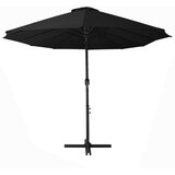  suncobran s aluminijskim stupom 460 x 270 cm crni | Eponuda.ba